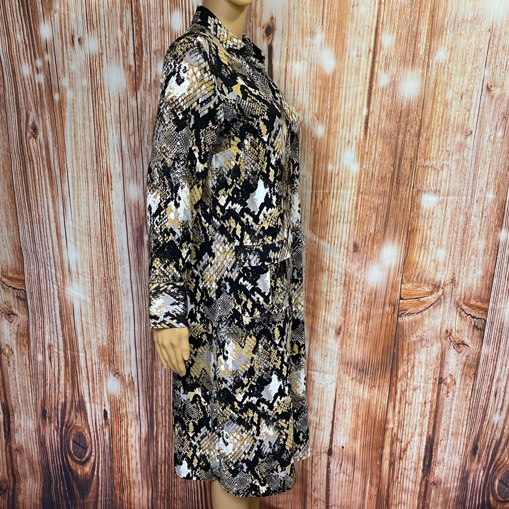 Jennifer Lopez Python Print Collared‎ Shirtdress - image 8